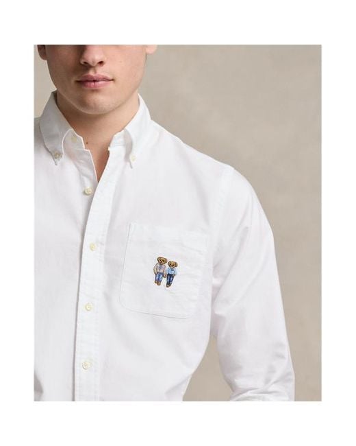 Polo Ralph Lauren Het Ralph Lauren & Ricky Bear Overhemd in het White voor heren