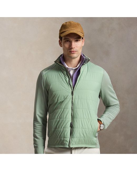 Ralph Lauren Green Hybrid Mockneck Jacket for men