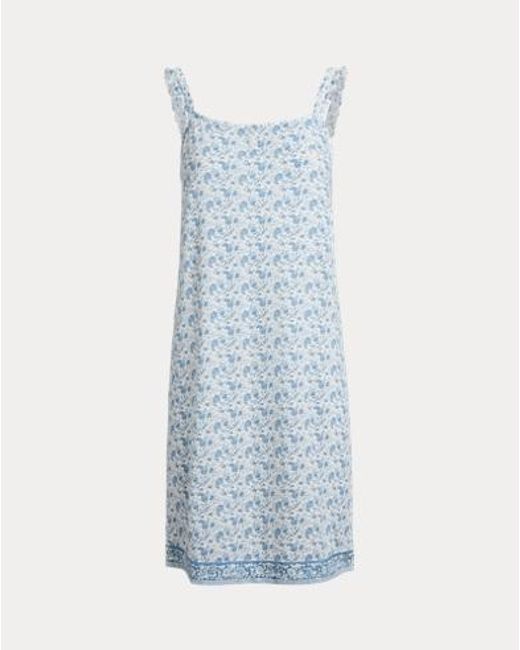 Camisón Paisley De Punto Jersey Ralph Lauren de color Blue