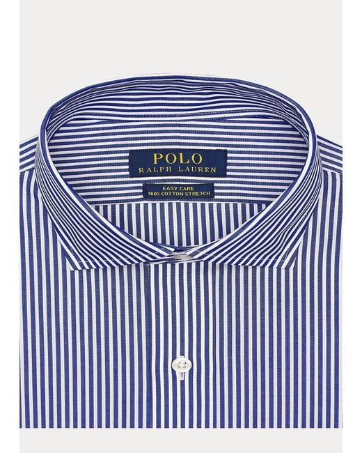 Camisa Custom Fit a rayas Polo Ralph Lauren de Algodón de color Azul para  hombre | Lyst