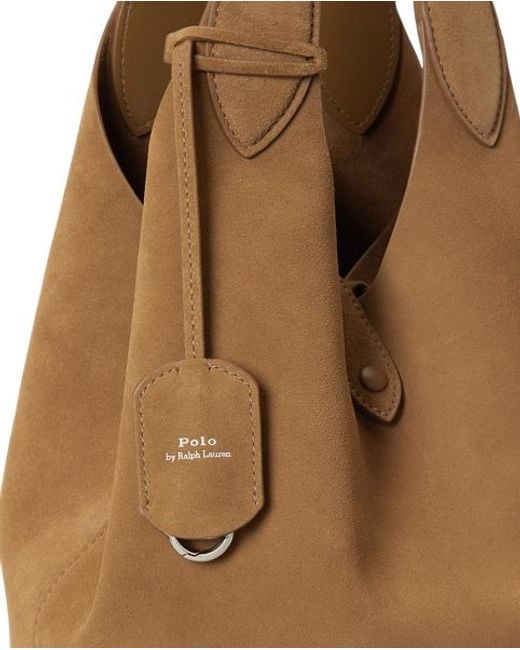 Polo Ralph Lauren Brown Polo Play Suede Tote