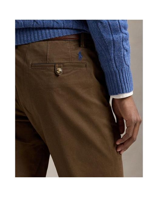 Pantaloni Bedford stretch Straight-Fit di Polo Ralph Lauren in Natural da Uomo