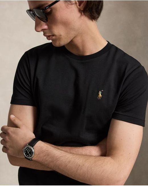 Polo Ralph Lauren White Custom Slim Soft Cotton Tee Iconic Exclusive for men