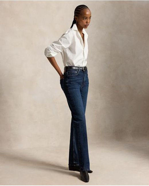 Polo Ralph Lauren Blue High-Rise Straight Jean