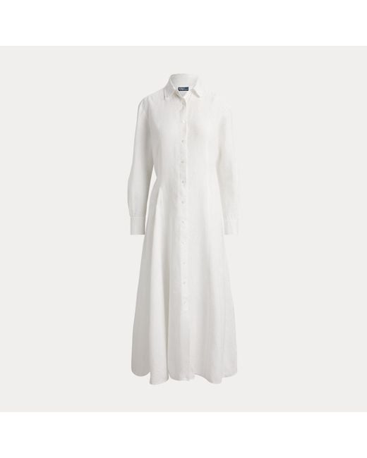 Ralph Lauren Natural Self-Tie Linen Shirtdress