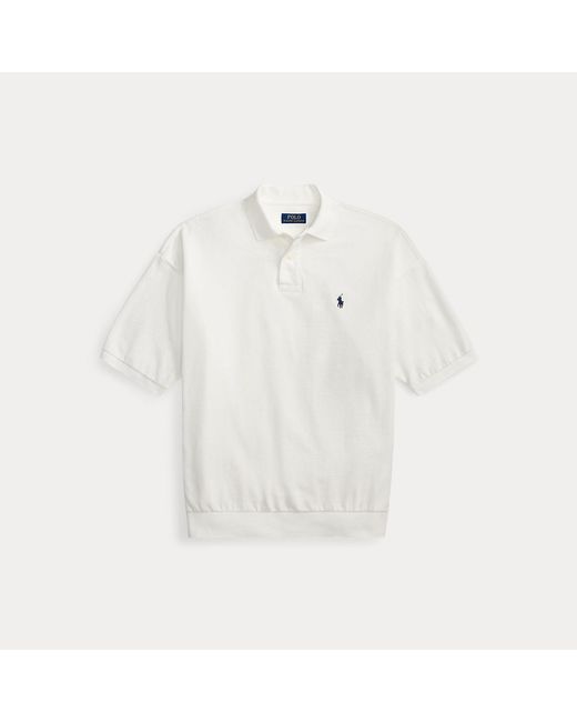 Polo Ralph Lauren White Relaxed Fit Mesh Polo Shirt for men