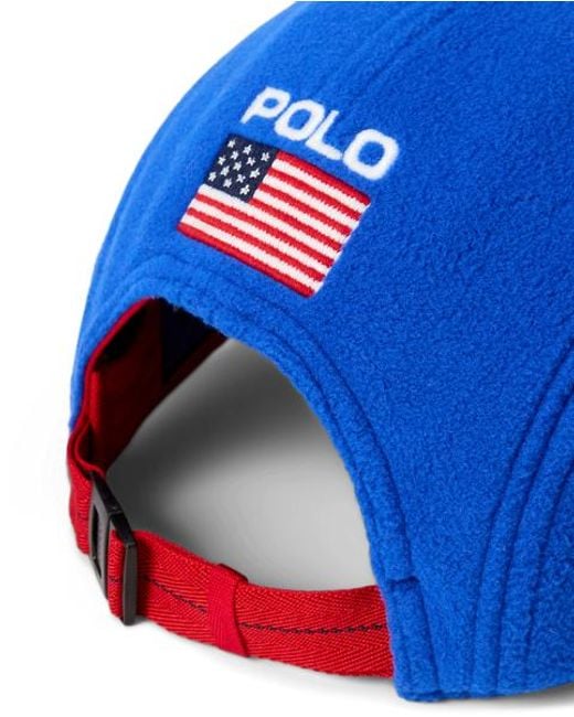 Polo Ralph Lauren Blue Flag Fleece Cap for men