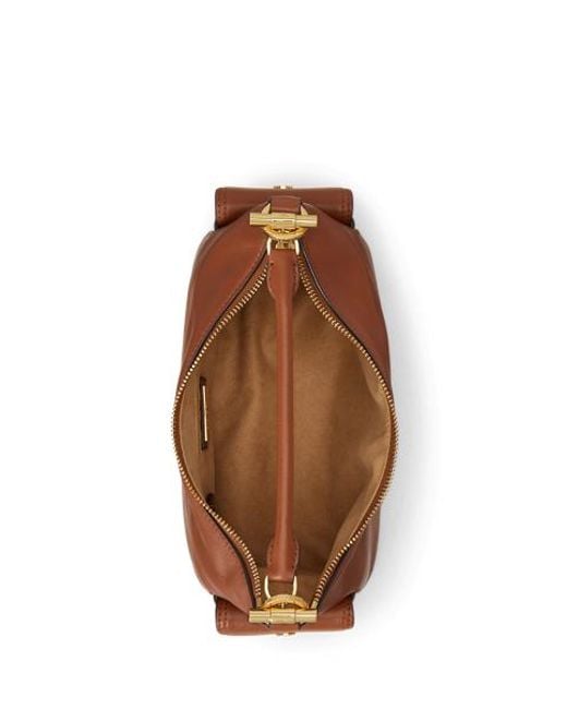 Ralph Lauren Brown Nappa Leather Small Blaike Shoulder Bag