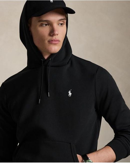 Polo Ralph Lauren Black Double-Knit Hoodie for men