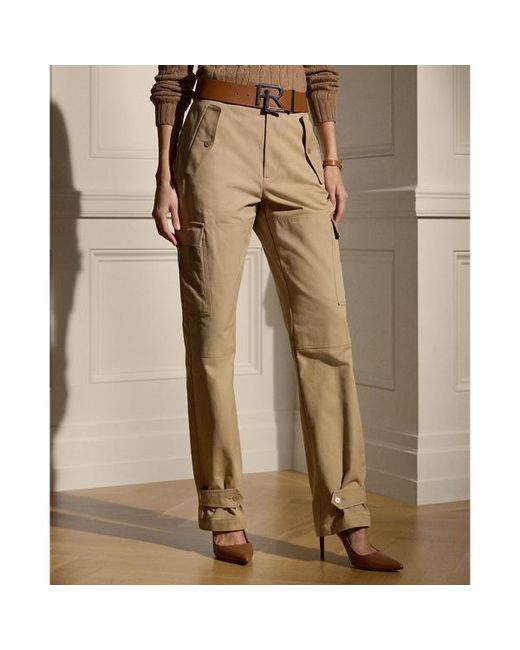 Ralph Lauren Natural Ralph Lauren Gentry Cotton Canvas Cargo Pant