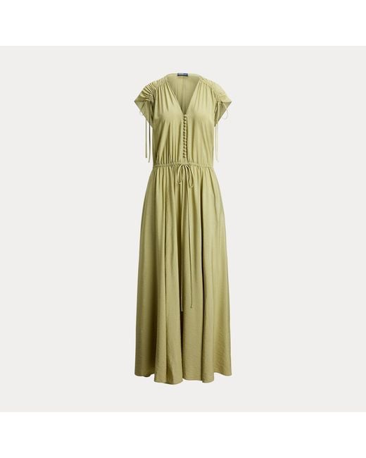 Polo Ralph Lauren Green Woven Maxi Dress