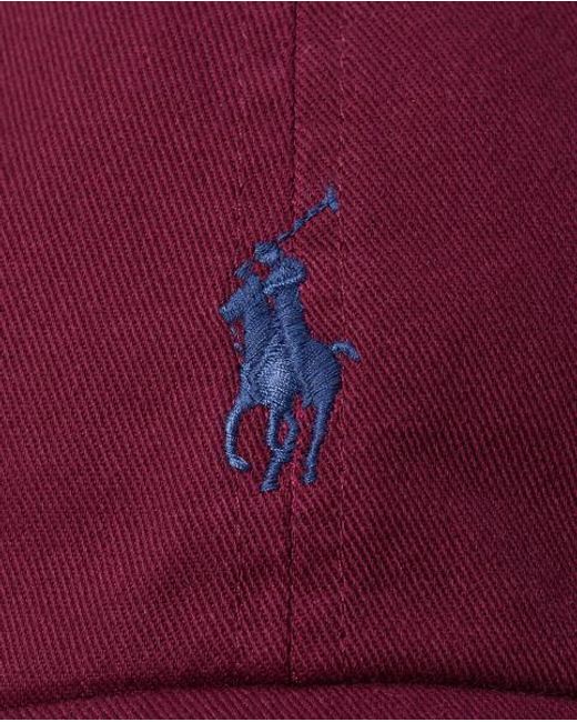 Polo Ralph Lauren Red The Iconic Cotton Chino Ball Cap