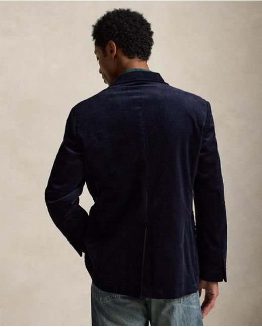 Polo Ralph Lauren Blue Polo Tailored Fit Corduroy Suit Jacket for men