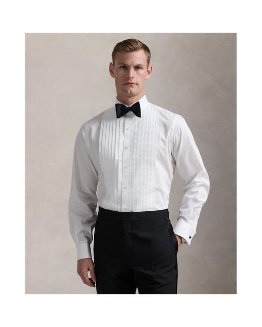 Polo Ralph Lauren White Custom Fit Poplin Tuxedo Shirt for men