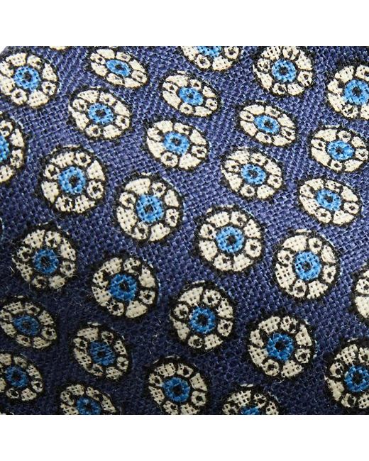 Papillon in lino con motivo geometrico di Polo Ralph Lauren in Blue da Uomo