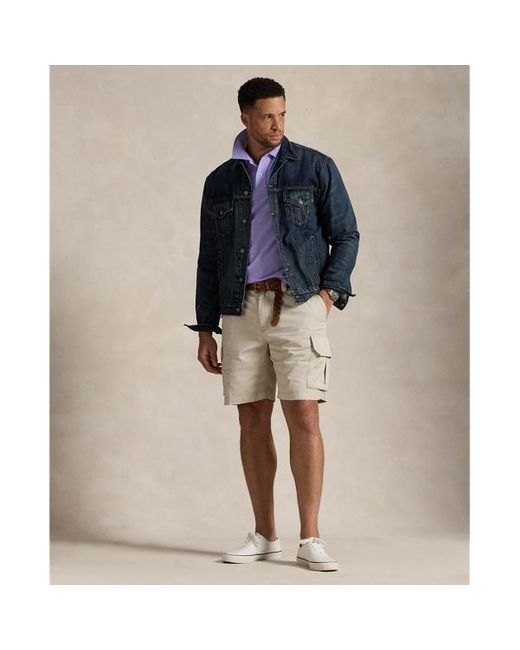 Taglie Plus - Short cargo Gellar in twill Relaxed-Fit di Polo Ralph Lauren in Natural da Uomo