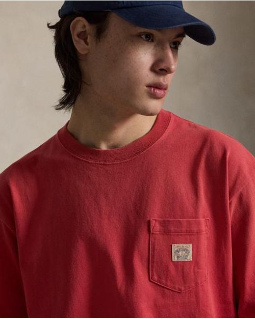 Polo Ralph Lauren Red Relaxed Fit Heavyweight Jersey T-Shirt for men