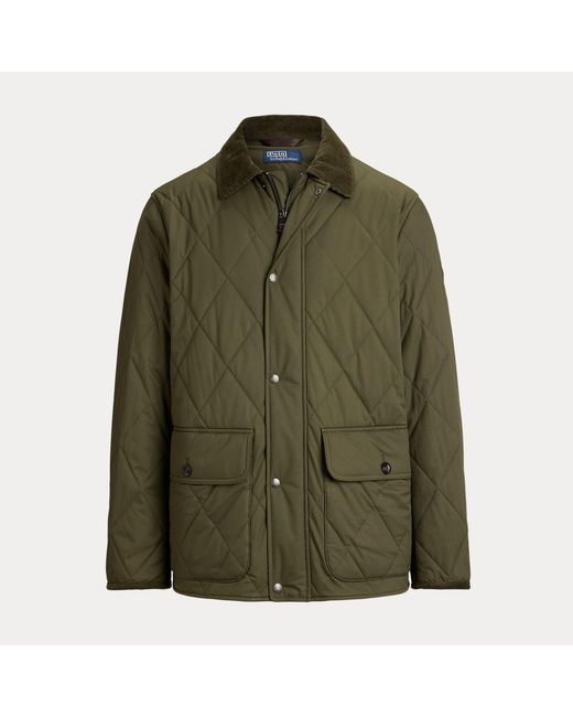 Polo Ralph Lauren Green The Beaton Quilted Car Coat for men