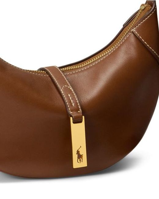 Polo Ralph Lauren Natural Polo Id Calfskin Mini Shoulder Bag