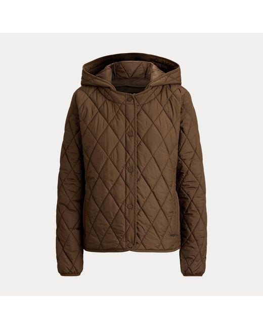 Ralph Lauren Brown Quilted Taffeta Jacket