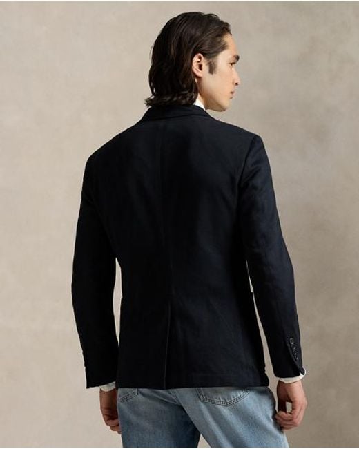 Polo Ralph Lauren Polo Soft Tailored Gebreid Mesh Colbert in het Blue voor heren