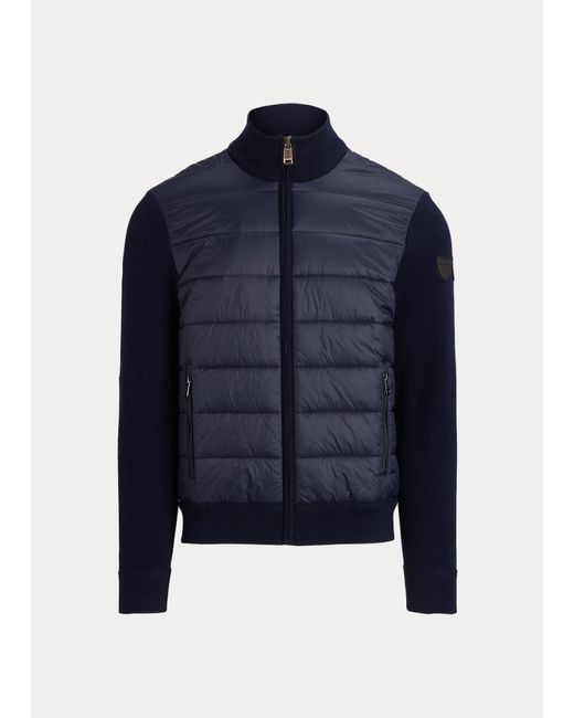 Polo Ralph Lauren Blue Hybrid Full-zip Jumper for men