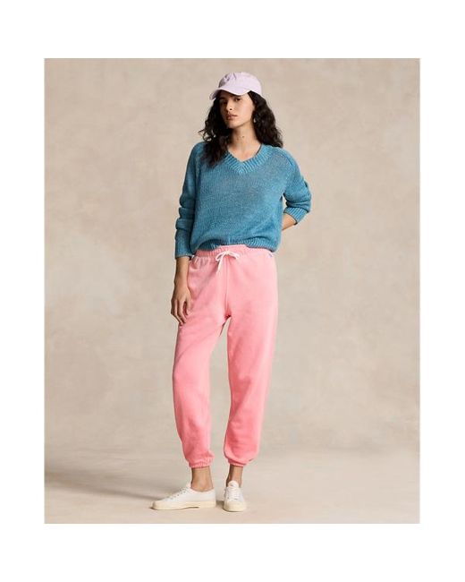 Polo Ralph Lauren Pink Lightweight Fleece Athletic Trouser