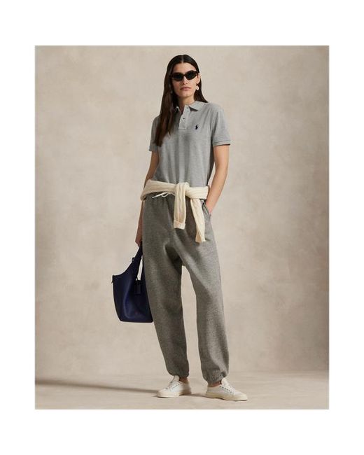 Polo Ralph Lauren Gray The Iconic Classic Fit Mesh Polo Shirt