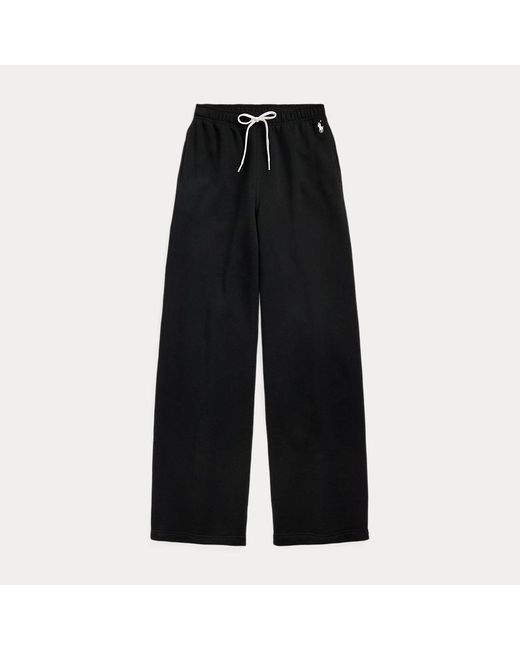 Polo Ralph Lauren Black Fleece-Jogginghose Mit Weitem Bein