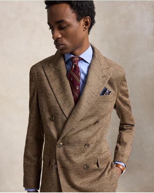 Polo Ralph Lauren Brown Polo Soft Modern Fit Plaid Blazer for men