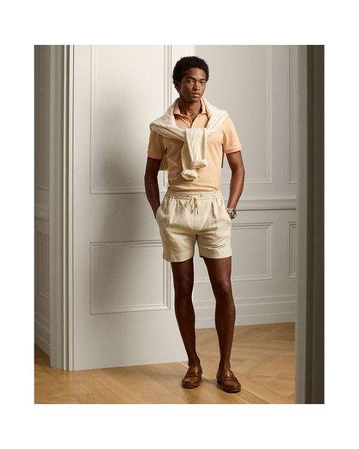 Ralph Lauren Natural Hand-tailored Silk-linen Short for men