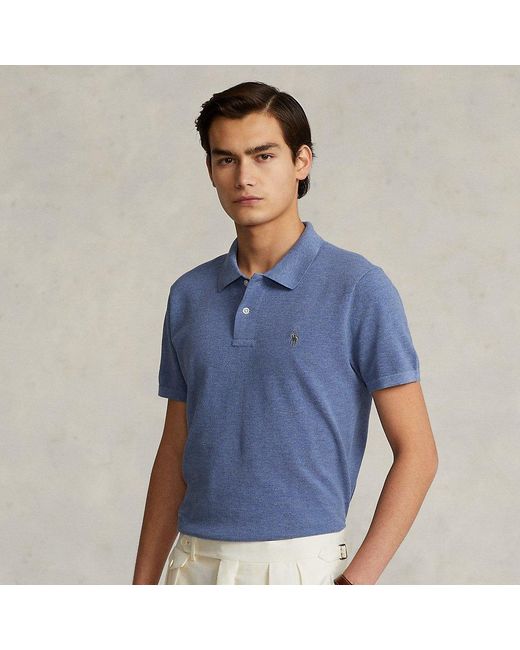 Polo Ralph Lauren The Luxe Knit Polo Shirt in Blue for Men | Lyst