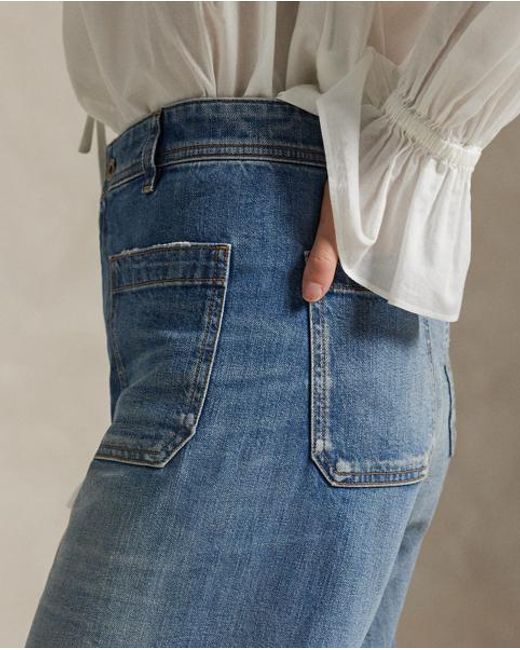 Polo Ralph Lauren Blue High-Rise Boot Jean
