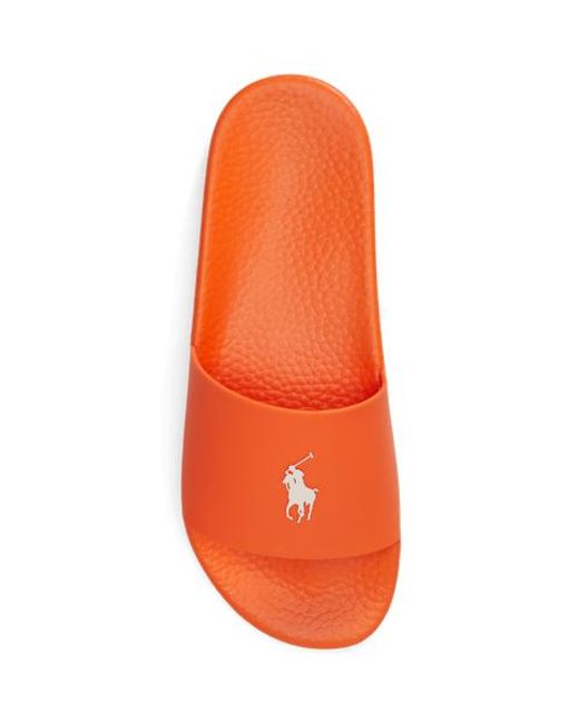 Polo Ralph Lauren Orange Signature Pony Slide for men