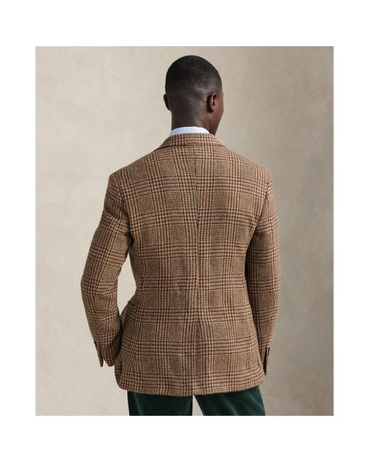 Polo Ralph Lauren Brown Polo Tailored Fit Plaid Suit Jacket for men