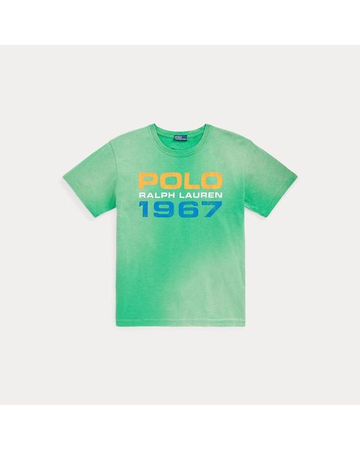 Camiseta de algodón con logotipo Polo Ralph Lauren de color Green