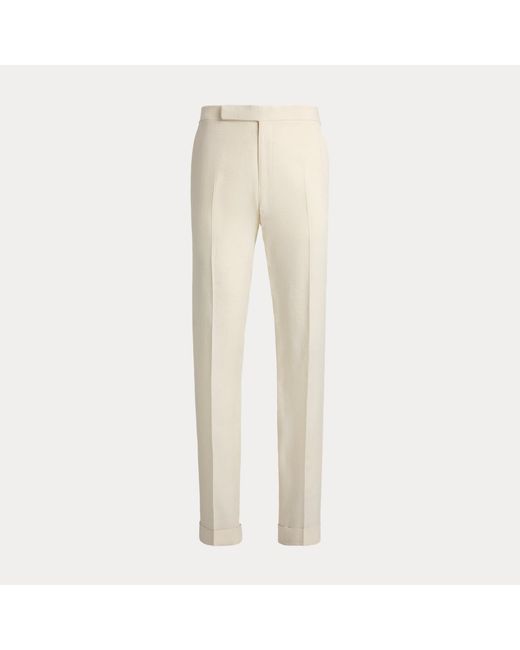 Ralph Lauren Natural Gregory Hand-Tailored Windowpane Trouser for men
