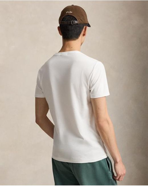 Polo Ralph Lauren White Custom Slim Fit Polo Bear T-Shirt for men
