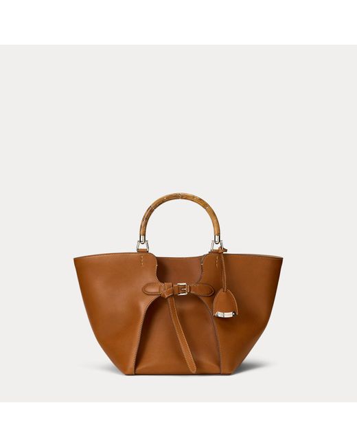 Ralph Lauren Brown The Ralph Calfskin Tote