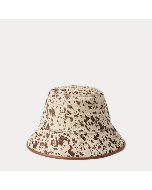 Polo Ralph Lauren Brown Haircalf Bucket Hat