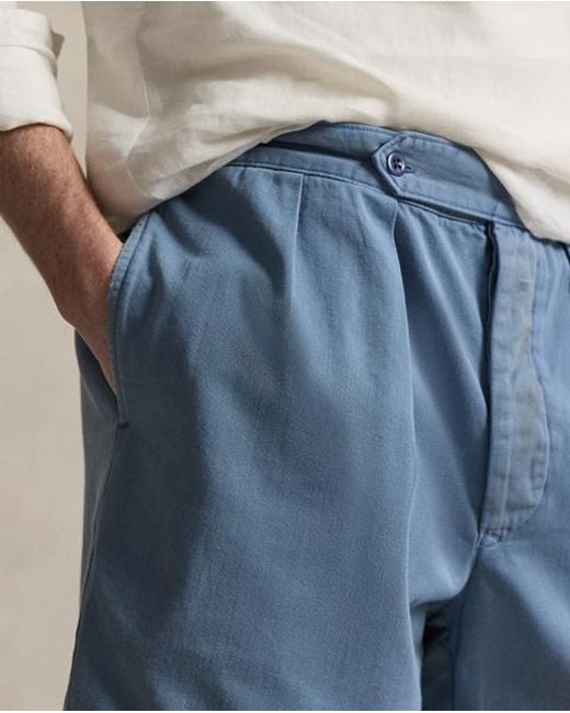 Polo Ralph Lauren Blue 18 Cm Relaxed Fit Twill Officer's Short for men