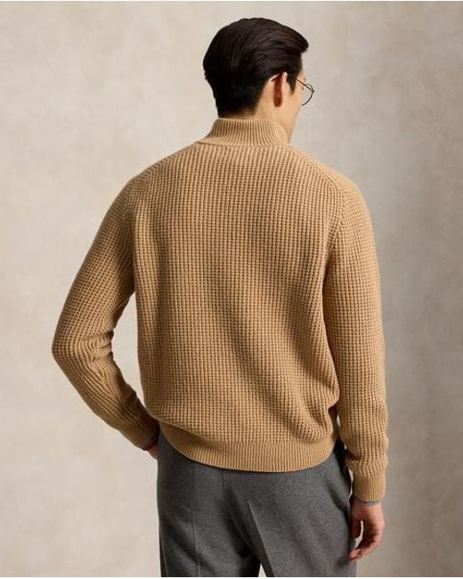 Polo Ralph Lauren Natural Waffle-Knit Wool-Cotton Jumper for men