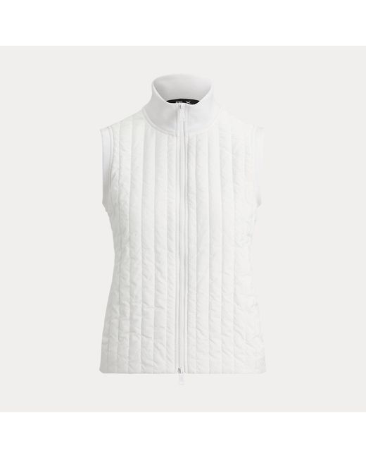 Ralph Lauren White Hybrid Full-Zip Gilet