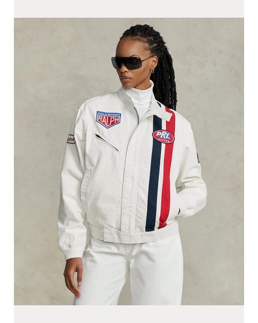 Polo Ralph Lauren Polo Sport Racing Jacket in White for Men | Lyst UK