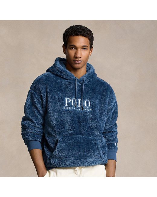 Polo Ralph Lauren Fleece-Kapuzenpullover mit Logostickerei in Blue für Herren