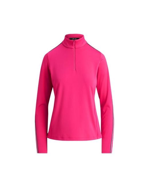 Ralph Lauren Pink Ralph Lauren Tailored Fit Interlock Quarter-Zip