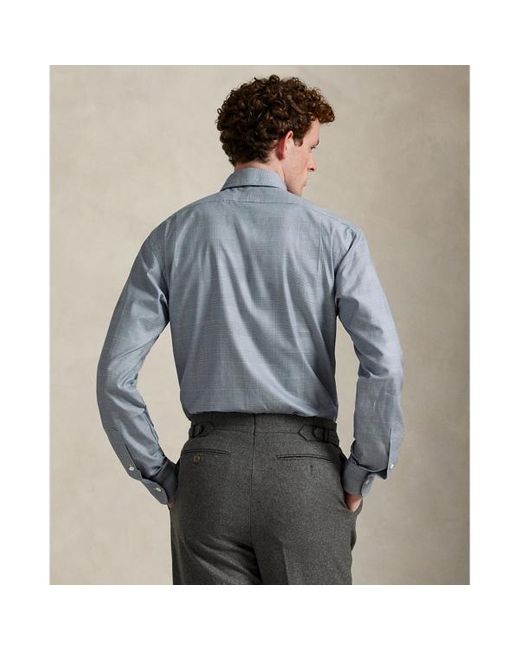Camicia scozzese in twill Custom-Fit di Polo Ralph Lauren in Blue da Uomo