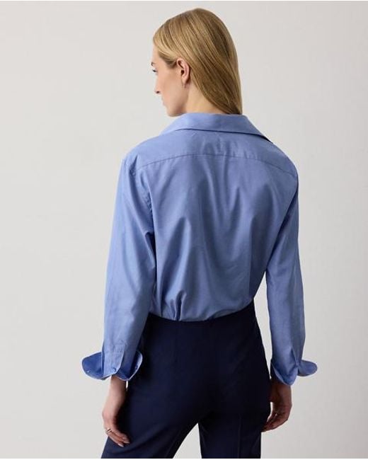 Ralph Lauren Blue Adrien Relaxed Fit End-On-End Shirt