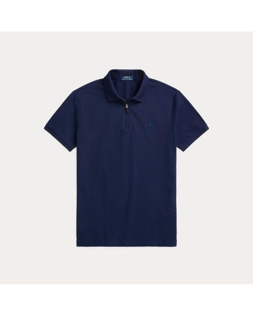 Polo Ralph Lauren Blue Custom Slim Fit Stretch Mesh Polo Shirt for men