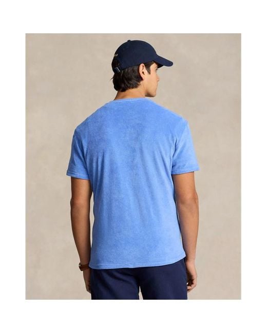 Polo Ralph Lauren Classic Fit Badstof T-shirt in het Blue voor heren